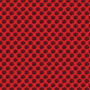  PAW PRINT RED & BLACK PATTERN Vinyl Decals 3 Sheets 12x12 