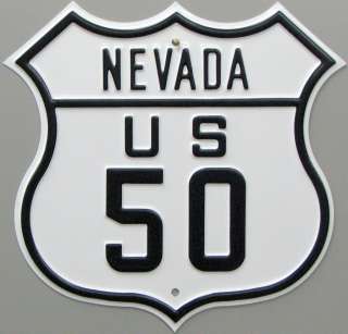 Route 66 Authentic Sign  Nevada 18 US 50 Gauge Steel  