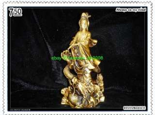 Collection china Brass Goddess of Mercy Dragon Statue  