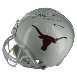   Longhorns Autographed Full Size Helmet with Hook Em Horns Inscription