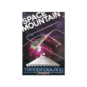  Disneyland Space Mountain Attraction Poster