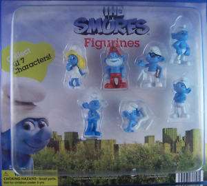 NEW MINI SMURFS FIGURES CAKE TOPPERS 2011 3D MOVIE  