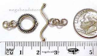 12mm Round Bali 925 Sterling Silver Toggles Clasp Twist Wire T99  1 