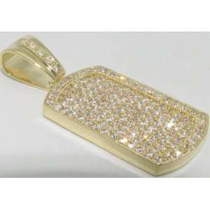  Huge Iced Out Bling CZ Dog Tag For Pampered Dog 