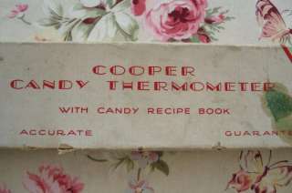 Vintage COOPER Porcelain ENAMELWARE Candy THERMOMETER ~Original Box 