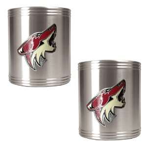  Phoenix Coyotes 2pc Stainless Steel Can Holder Set 