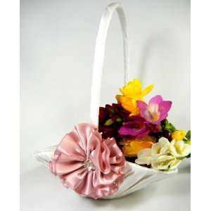  Pink Romance Blossom Flower Girl Basket 