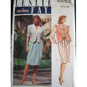  MISSES DRESS AND VEST SIZE 12 14 16 RATED EASY LESLIE FAY 