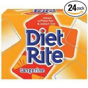 UP Diet Rite Soft Drink, Tangerine, 12 Ounce (Pack of 24)  