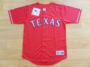MLB Texas Rangers Majestic Mens jersey size X Large Red NEW  