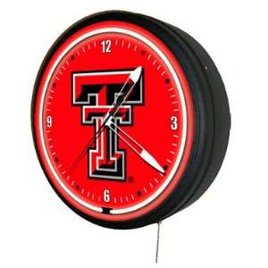  Texas Tech 20 Metal Neon Clock