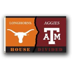  Texas Longhorns / Texas A&M Aggies 3 Ft. x 5 Ft. flag w 