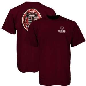 Texas A&M Aggies Maroon 2008 Football Schedule Graphic T 