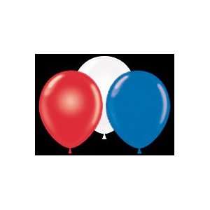    17 Inch Red white blue Latex Balloons 72ct