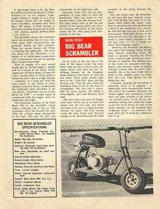 Vintage 1964 Flexo Big Bear Scrambler Mini Bike Test  