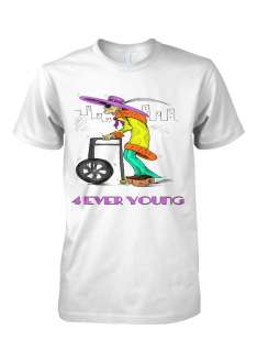 ever young, funny, graphic, tshirt, mens, pimp, old, school, age 