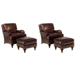  Terrence Designer Style English Arm Leather Accent Chair 