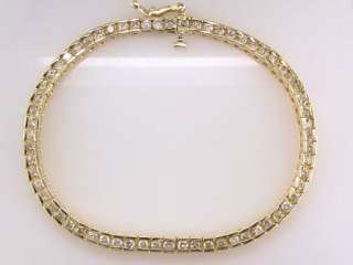   Diamond 1.50ct 14K Yellow Gold Ladies Tennis Bracelet Jewelry  