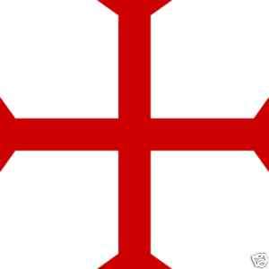 Knights Templar Red or Jerusalem Cross Decal 4.5 x4.5  