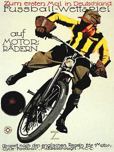 German Vintage Decoration & Design Poster.Motorcycle.Motorcross.Decor 