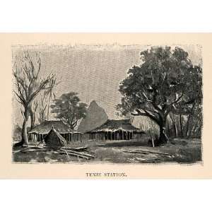  1902 Print Tenje Station Malawi Africa Tennyson Cole 