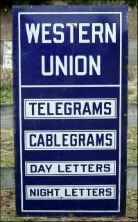 Big Vintage Western Union Telegram Day Night Letter Cablegram 