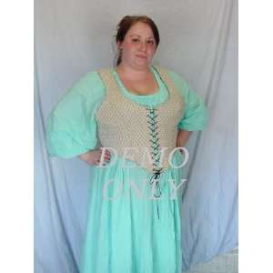 Fully Reversable Green and Brown, Boned Fitted Bodice. Size 5XL for 