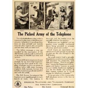  1916 Ad AT&T Telephone Operator Switchboard Lineman 