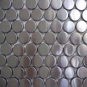  Diamond Tech Glass Metal Series Mosaic Rounds Ceramic Tile 