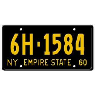  1960 NEW YORK STATE PLATE  EMBOSSED WITH YOUR CUSTOM 