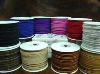 Cowhide Suede Lace Spool 1/8 x 25 Ft Leather lacing  