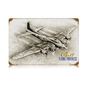  B 17 Flying Fortress Vintage Metal Sign