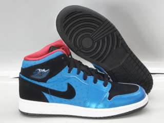 Nike Air Jordan 1 Phat Blue Black Pink Sneakers Girls GS Size 5  