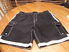 Mens Joe Boxer black swim trunks shorts L large LG 36 38 $30. plain 