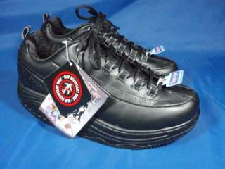 NEW Womens SKECHERS WORK SHAPE UPS SR Black Leather Walking Shoes 9 1 