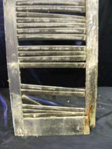 OLD Distressed Black Window Shade Shutters 63 3/8 Tall ~ Very 