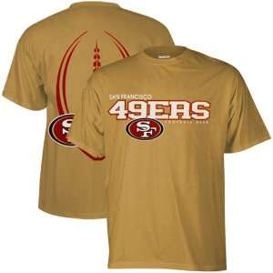  Reebok San Francisco 49ers Ballistic T Shirt   Gold 