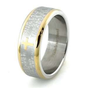   Steel Lords Prayer Ring (Size 9) Available Size 7, 8, 9, 10, 11, 12