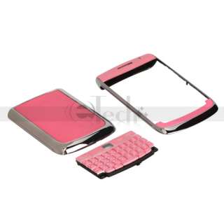 Blackberry blod 9700 4 piece pink+silver edge