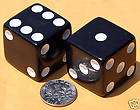 jumbo 1 black dice pair rare and mint condition for