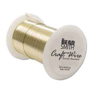 Beadsmith 26 Gauge Wire  34 Yd/31M, Non Tarnish GOLD  