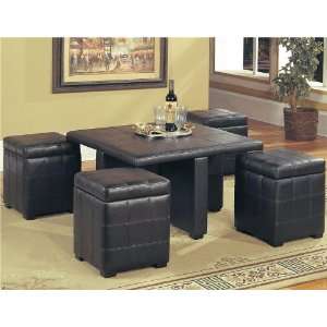  Tavoli Coffee Table and 4 Ottomans by Home Line Furniture 