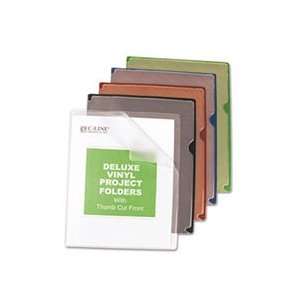   Project Jacket Folders, Letter, Vinyl, Black/Blue/Clear/Green/R Home