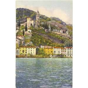   Postcard View of Morcote on Lake Lugano Switzerland 