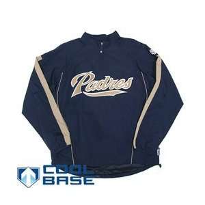 San Diego Padres Authentic Cool Base Gamer Jacket   Navy/Khaki XX 