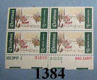 00 Each Plate Block & Block Christmas Stamps Unused  