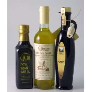 Da Vinci Crude Extra Virgin Olive Oil Gift Set Holiday 2011 (3 bottles 