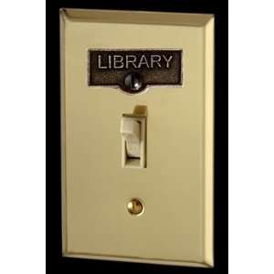  Library, Switchplates Antique Solid Brass, Rectangular, ID 