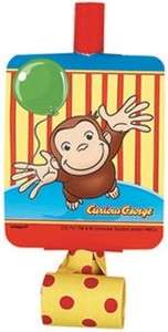 Curious George Birthday Party Blowouts   8 ct  