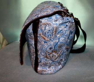 Bumble Bags Jessica Blue Paisley Messenger Backpack Diaper Bag  